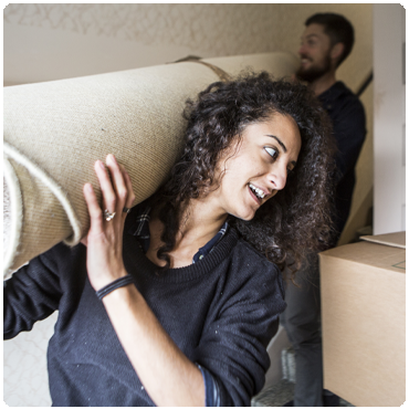 Couple moving into new house